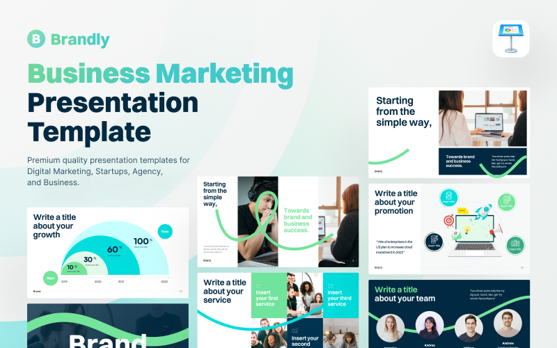 Brandly - Keynote-Präsentationsvorlage für Business Marketing