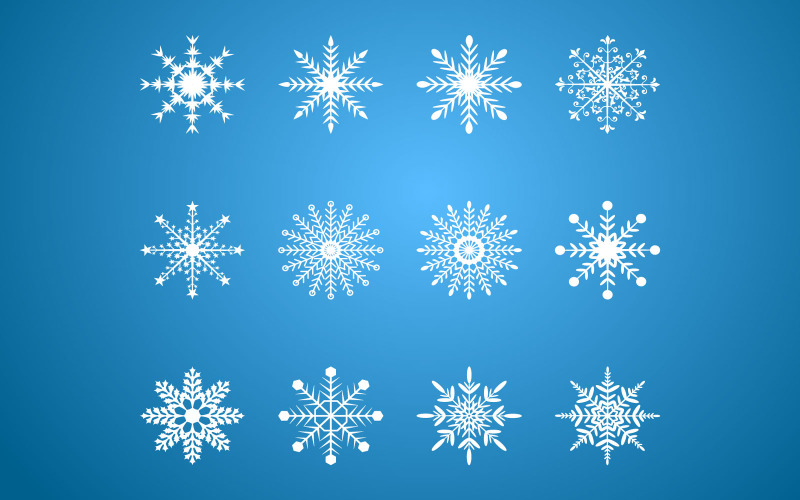 Collection de vecteur de flocon de neige de Noël