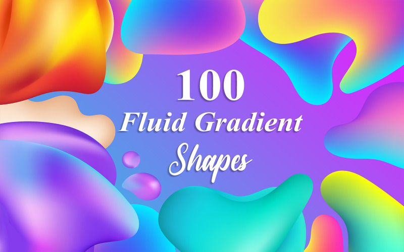 Forma de gradiente de fluido, forma de gradiente de líquido, ilustração de forma de gradiente