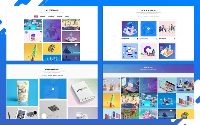 Понад 20 елементів інтерфейсу портфоліо