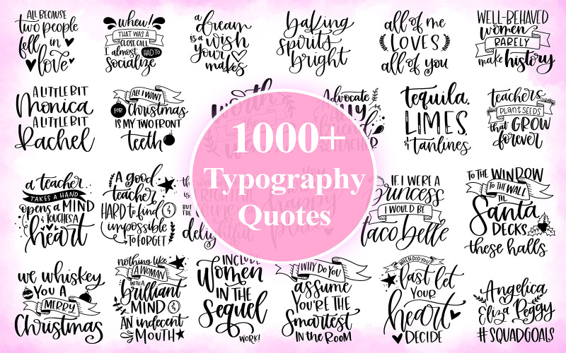 Typografie-Zitate-Bundle, Typografie-Zitate-T-Shirts