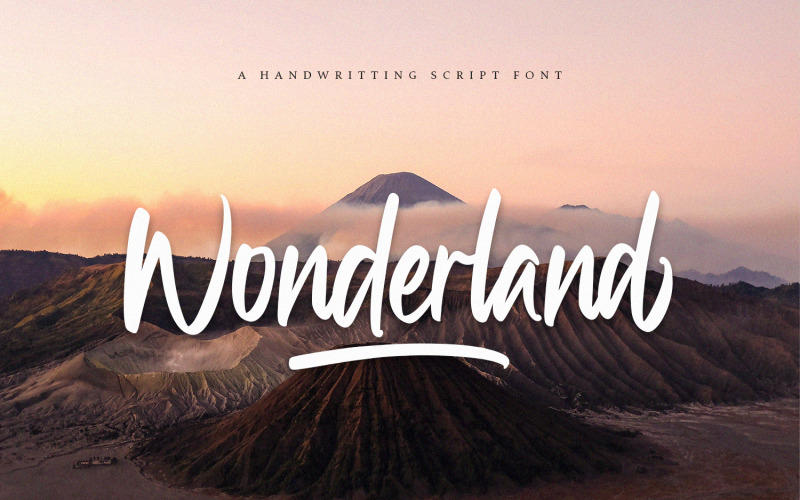 Wonderland - Handschriftliche Schriftart