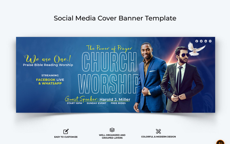 Church Speech Facebook Cover Banner Design-28