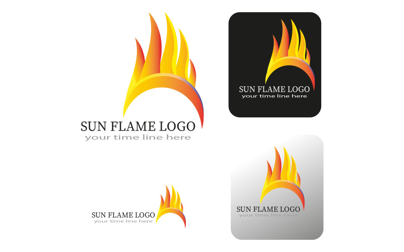 Шаблон логотипу Fire Flame Легко змінювати кольори
