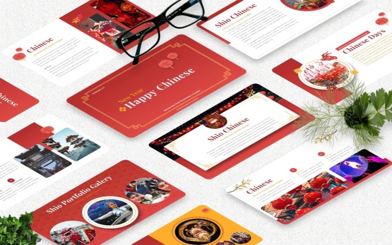 Shio - Powerpoint-Vorlage zum chinesischen Neujahr