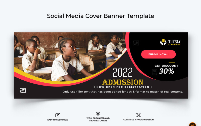 School toelating Facebook Cover Banner Design-09