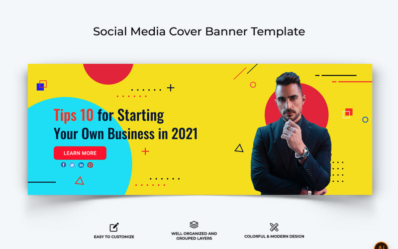 Startups Business Facebook Cover Banner Design-19
