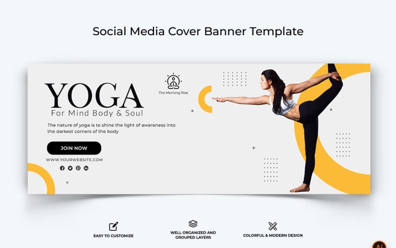 Yoga and Meditation Facebook Cover Banner Design-23