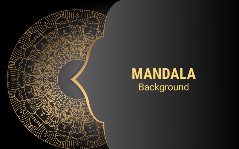 Fond de modèle d'ornement rond mandala de luxe