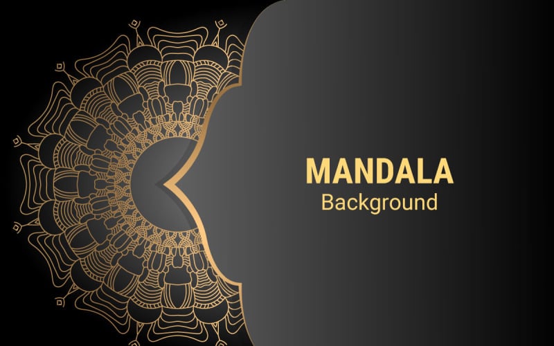 Luxuriöser Mandala-Hintergrund mit goldenen Arabeskenmustern im arabischen islamischen Oststil