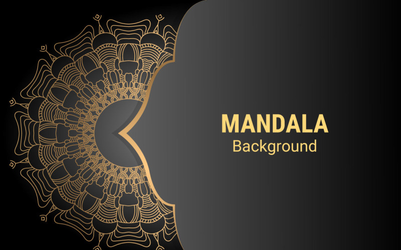 Lyxig mandala bakgrund med gyllene arabesque mönster arabiska islamiska öster stil mallar