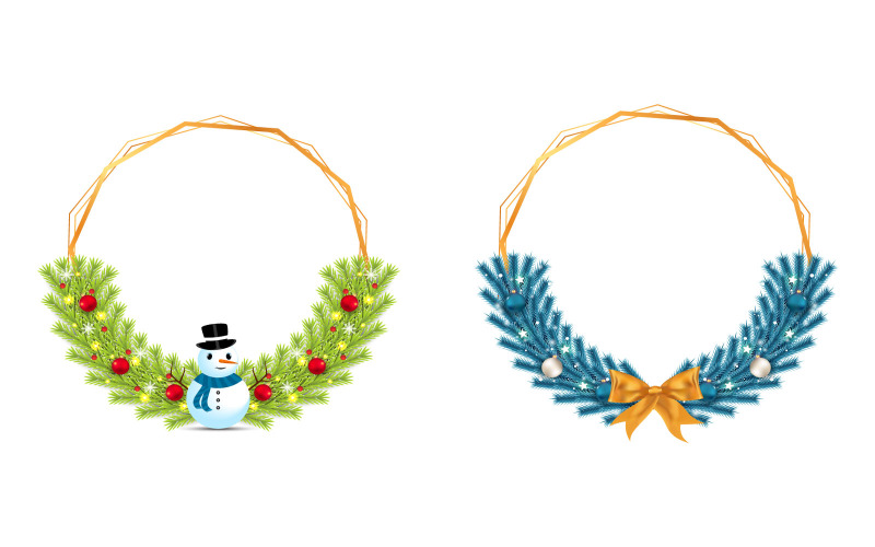 Marco navideño con muñeco de nieve, cinta