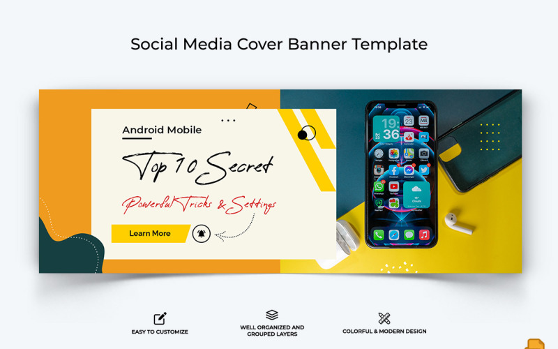 Mobile Tips Facebook Cover Banner Design-003