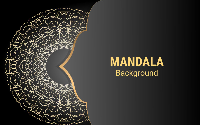 Plantilla de fondo de mandala decorativo de lujo creativo