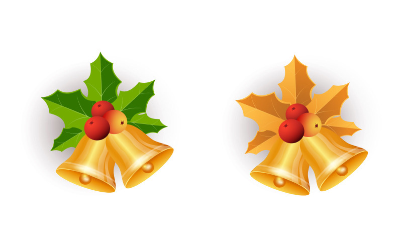 Świąteczna złota dekoracja Jingle Bell