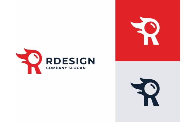 Szablon Logo litery R Rdesign