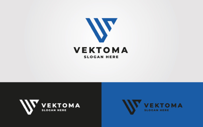 Vektoma - Harf V Logo Şablonu