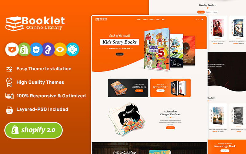 Häfte - Shopify OS2.0 Responsive Theme för onlinebokhandel