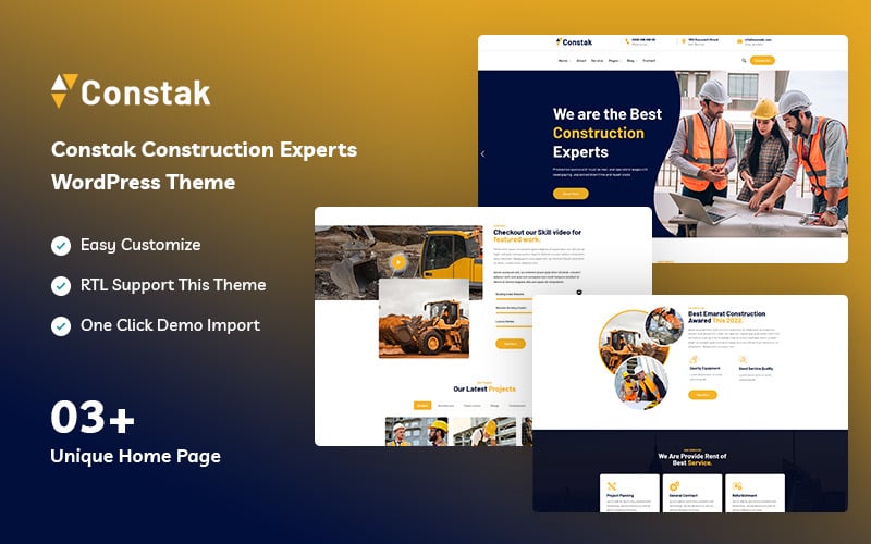Téma WordPress Constak - Experti ve stavebnictví