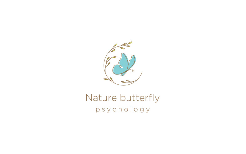 Šablona návrhu loga přírodního motýla