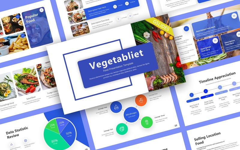 Vegetabliet Modern Food Google Slides Template