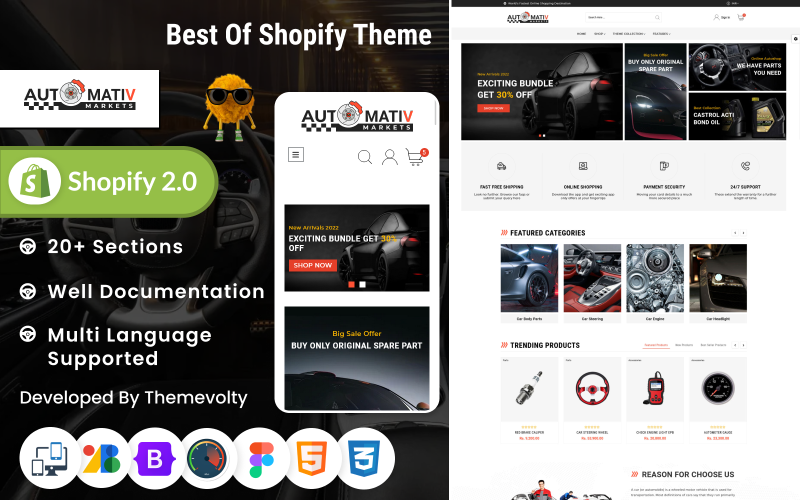 Automativ - Mega Parts Premium Shopify 主题