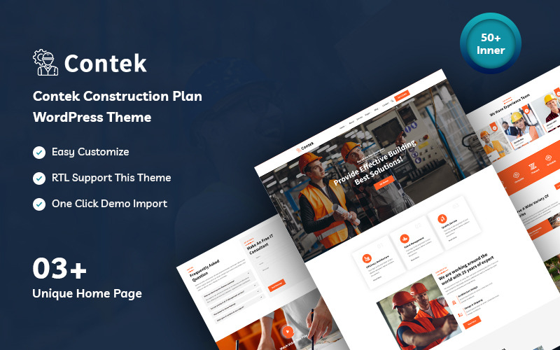 Contek – Építési terv WordPress téma