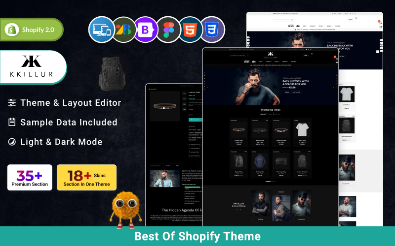 KKillur - Mega Fashion, shoes and rocking clothing Shopify 2.0 高级响应式主题