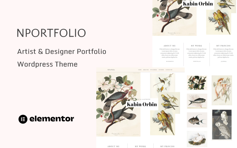 NPortfolio - Sanatçı ve Tasarımcı Portföyü WordPress Teması