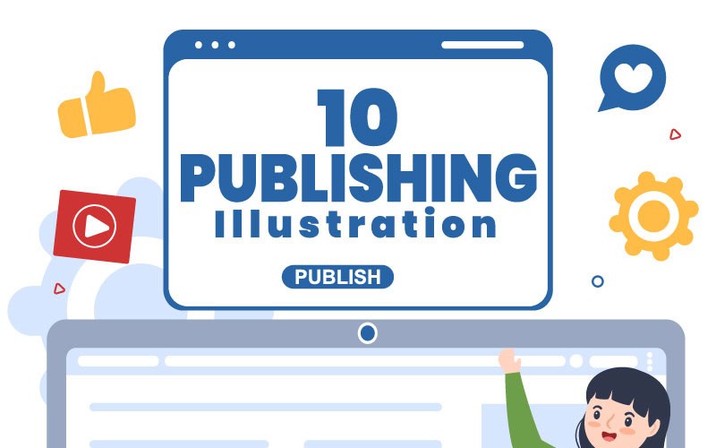 10 Ilustración de contenido de publicación digital