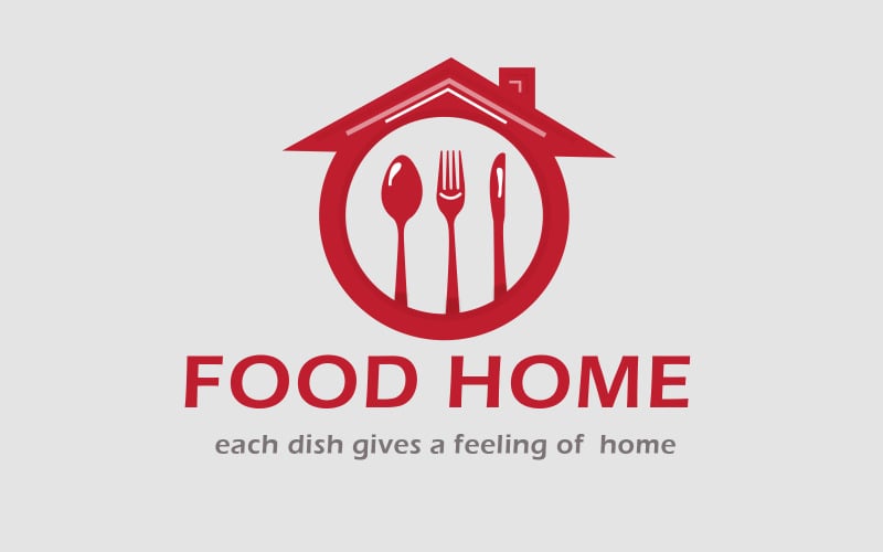 Logotipo de cozinha doméstica de comida de negócios