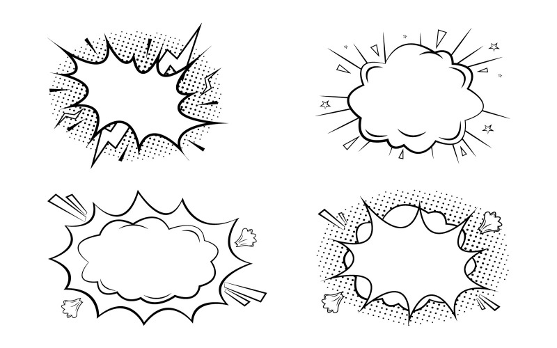 Schwarz-Weiß-Comic-Burst-Design