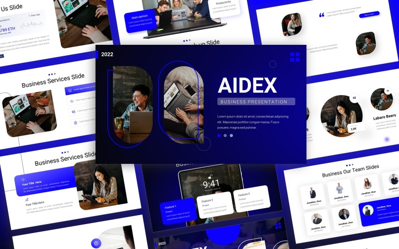 Aidex - Mehrzweck-PowerPoint-Vorlage für Unternehmen