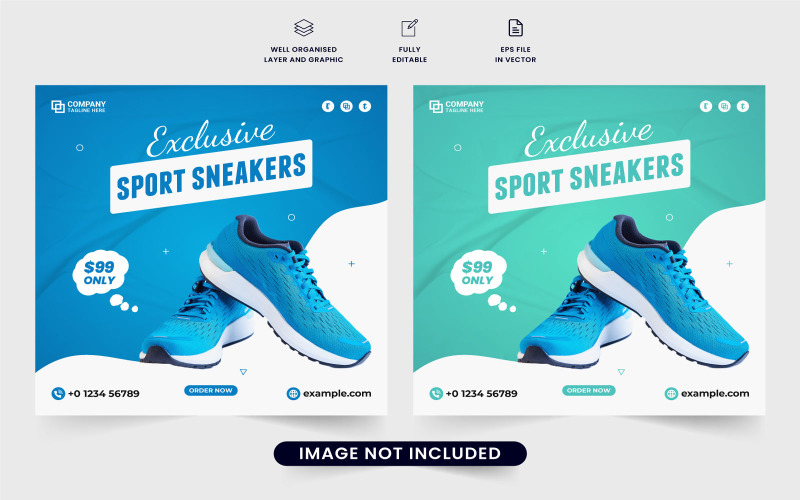 Exclusive shoe sale template vector
