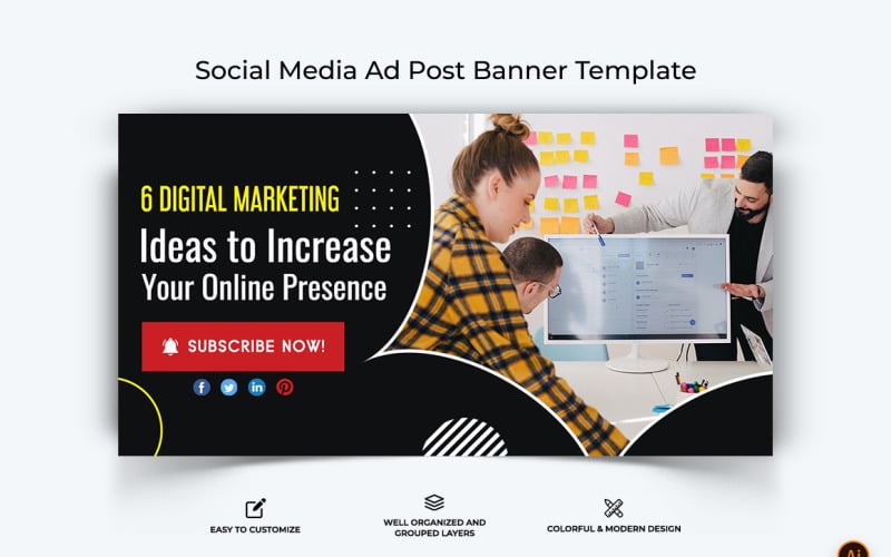 Design de banner de anúncio do Facebook de marketing digital-15