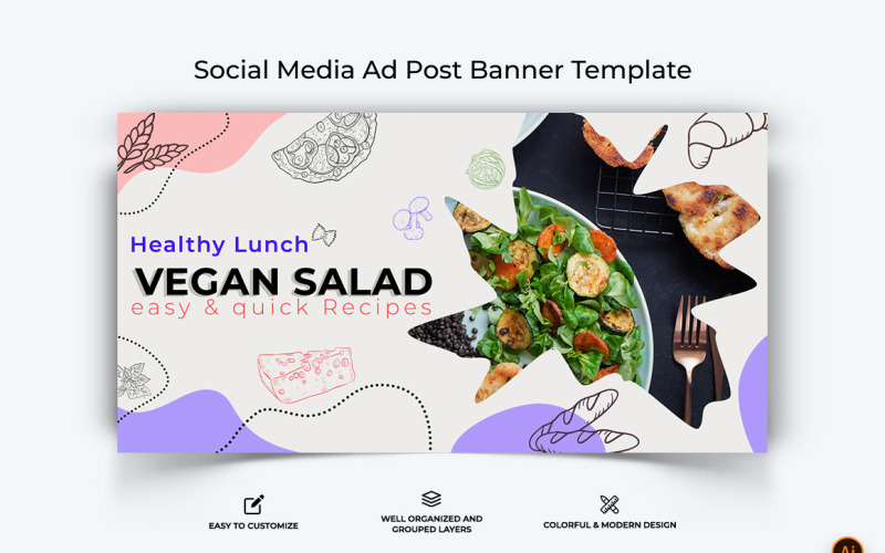 Yemek ve Restoran Facebook Reklam Banner Tasarımı-02