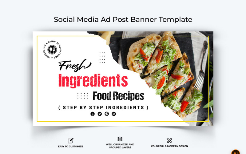 Design de banner de anúncio do Facebook de alimentos e restaurantes-25