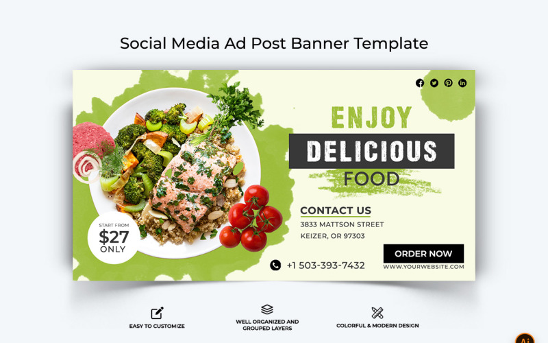 Design de banner de anúncio do Facebook de alimentos e restaurantes-37