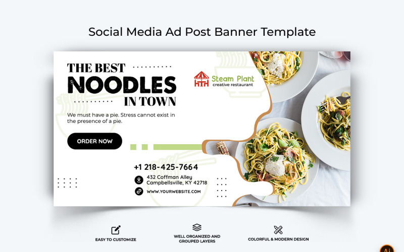 Design de banner de anúncio do Facebook de alimentos e restaurantes-61