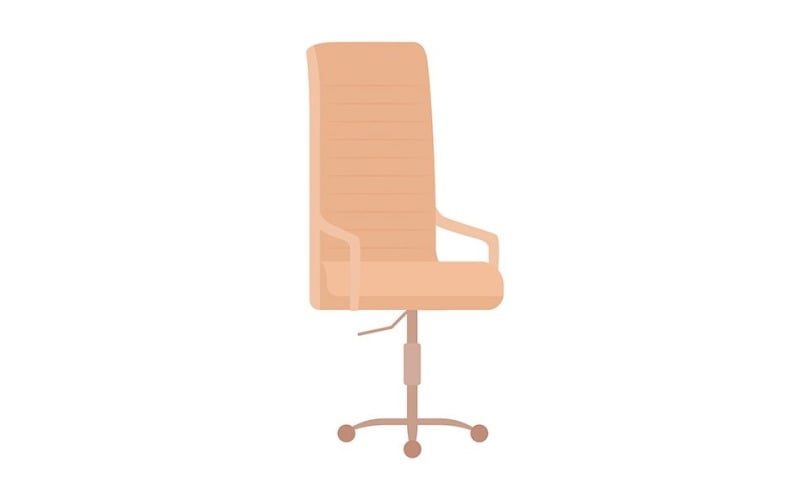 Objeto de vector de color semi plano de silla de oficina jefe
