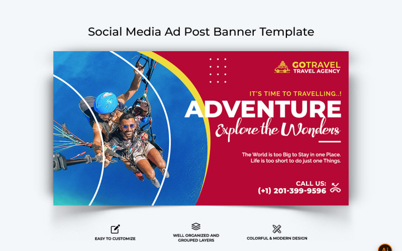 Дизайн рекламного баннера для путешествий в Facebook-26