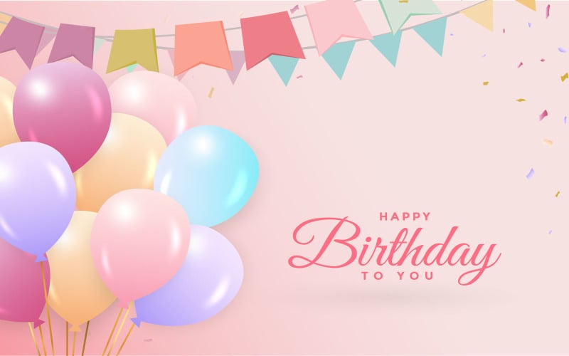 Banner de mídia social de desejo de feliz aniversário