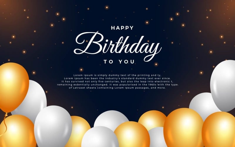 Birthday Banner with a Dark Background - TemplateMonster