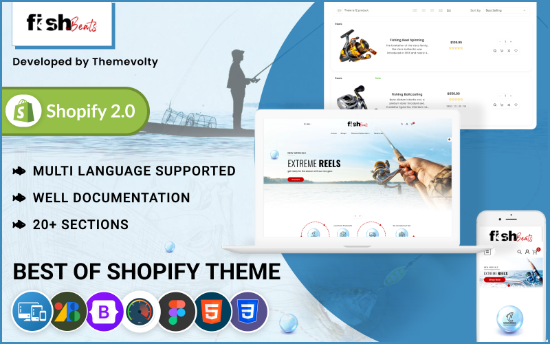 Fish Beats - Responsywny motyw Shopify 2.0 Mega Fishing