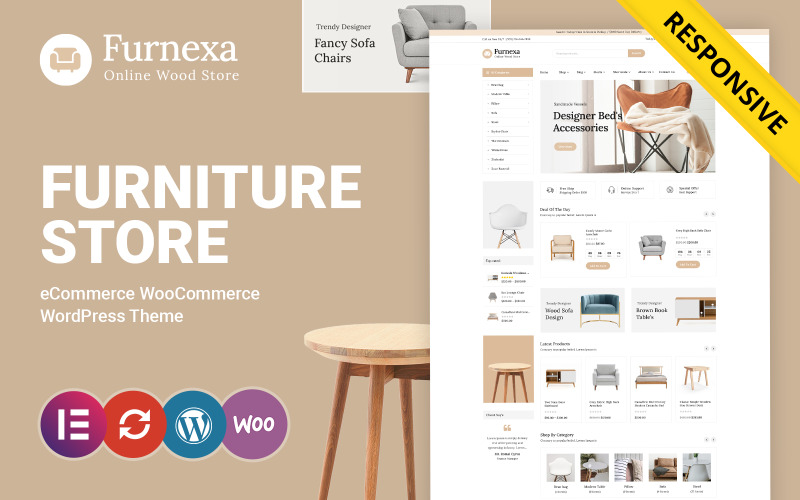 Furnexa - Konst och möbler WooCommerce-tema