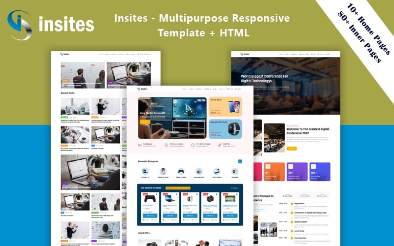 Insites – багатоцільовий HTML-шаблон веб-сайту
