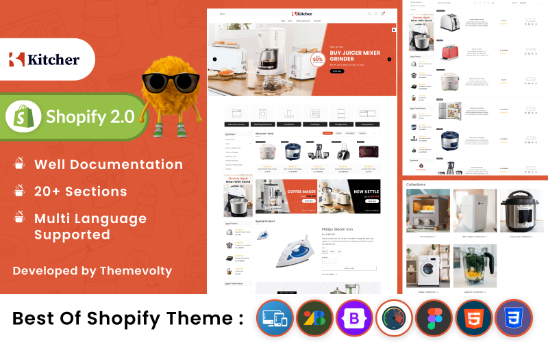 Kitcher - Mega Kitchen Super Store Shopify 2.0 Premium Theme