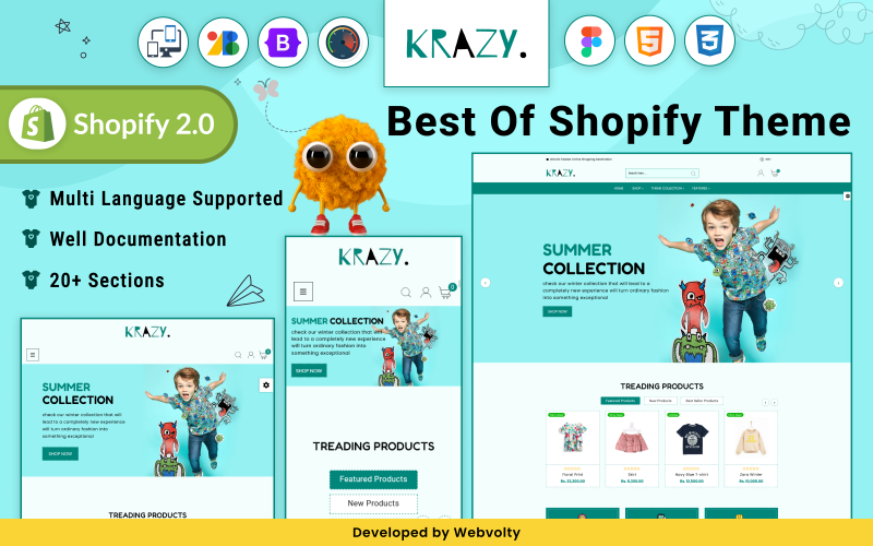 Krazy - Responsywny motyw Shopify 2.0 Mega Cloth