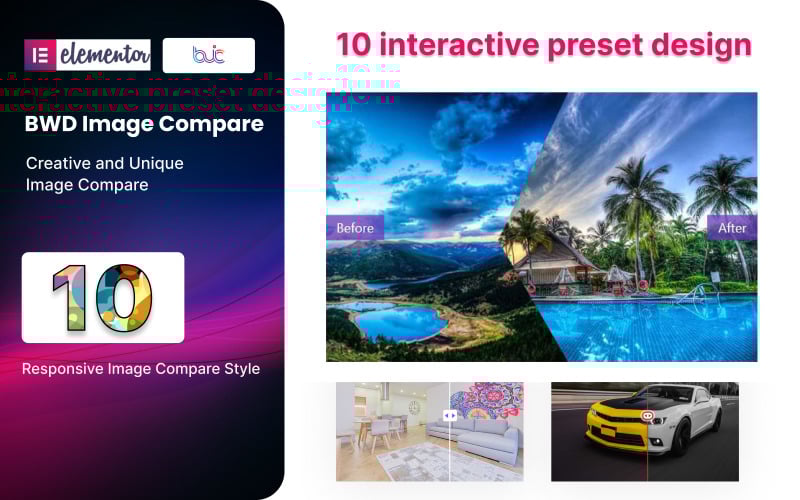 Plugin di confronto immagini WordPress per Elementor
