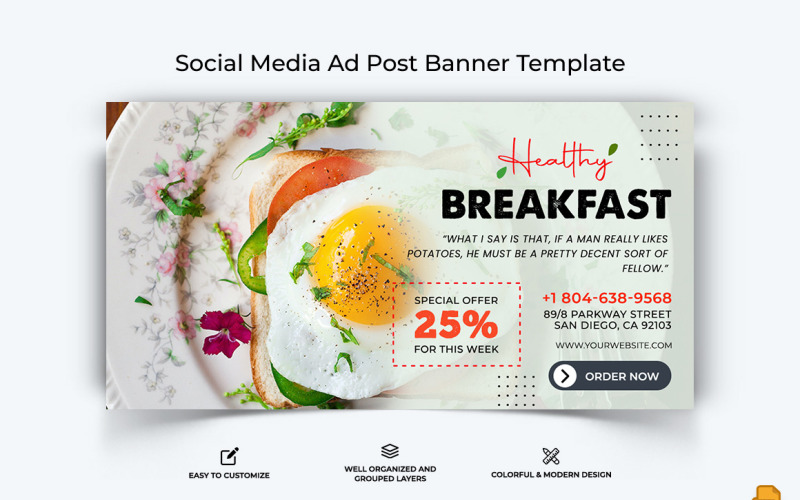 Alimentation et restaurantFacebook Ad Banner Design-042
